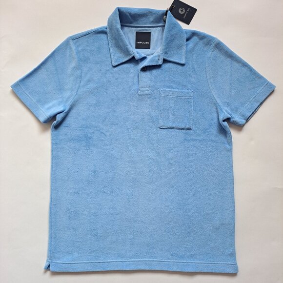 NEW Impulso Italian Light Blue Polo Shirt Size M - Picture 8 of 15